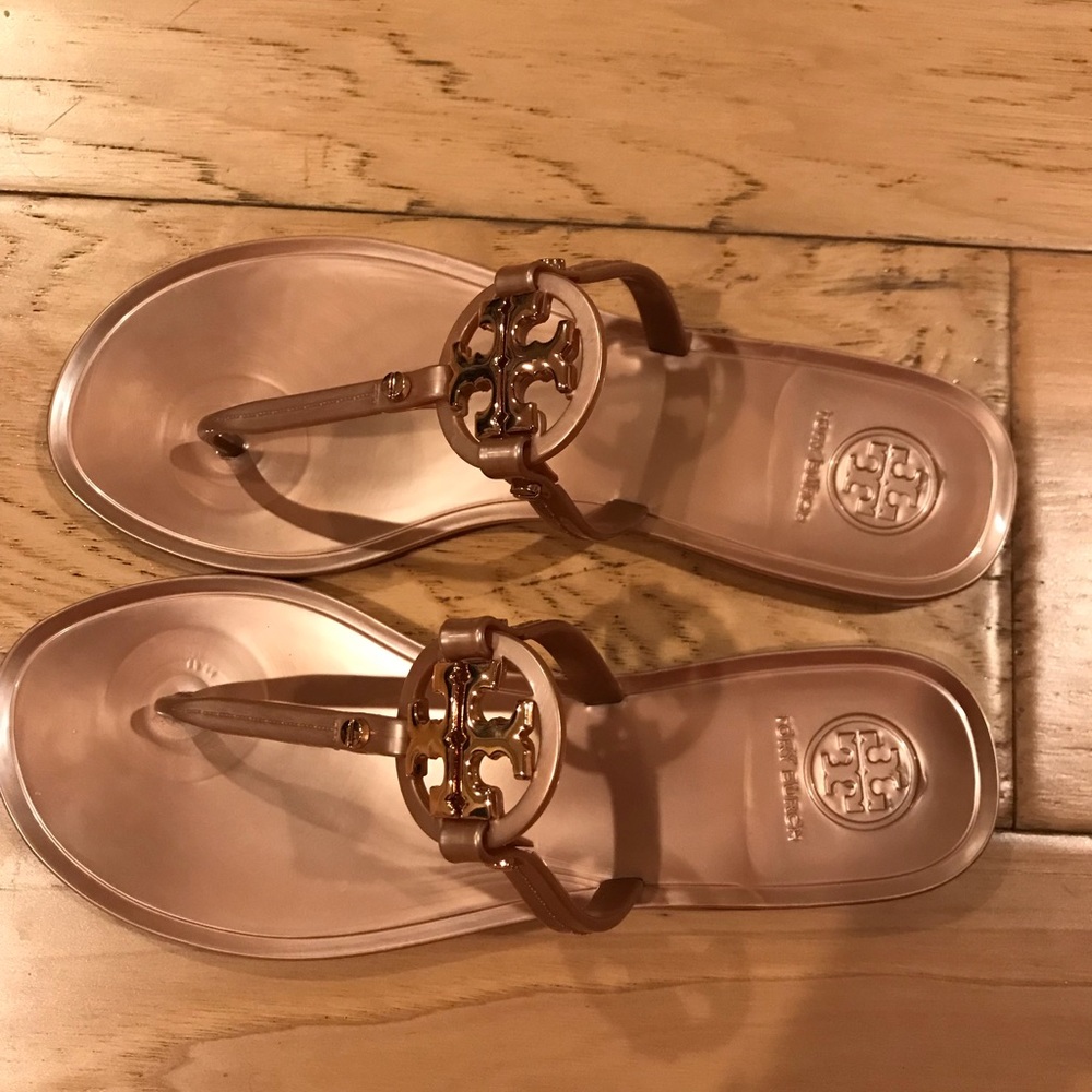 Worn once Tory Burch Rose Gold sandals